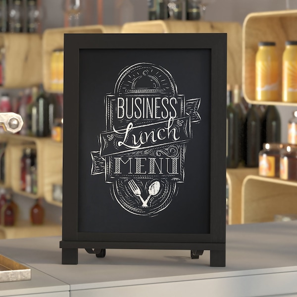 Flash Furniture Torched Wood Magnetic Tabletop/Hanging Chalkboard HFKHD-GDIS-CRE8-722315-GG - main